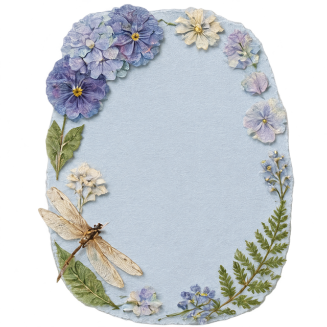 Pressed flower paper cosmetic